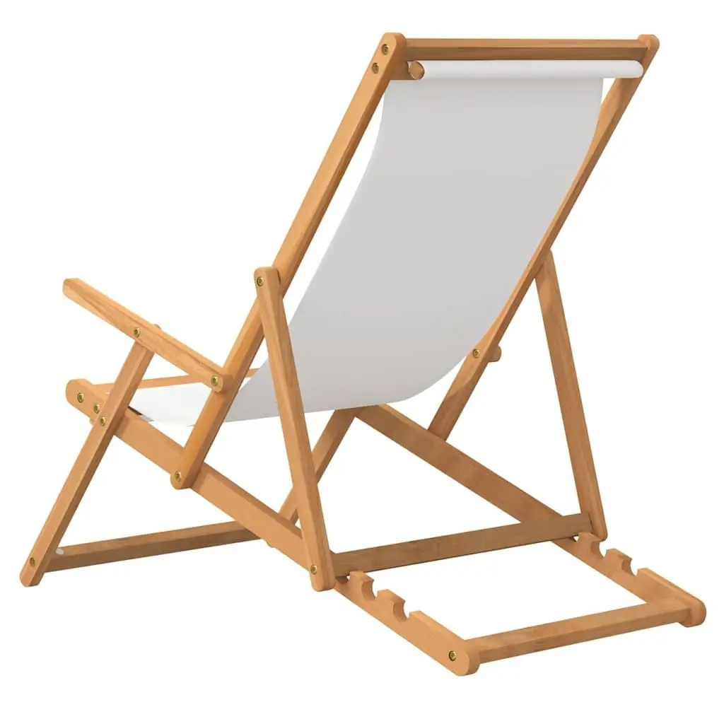 Folding Beach Chair in Solid Teak Wood