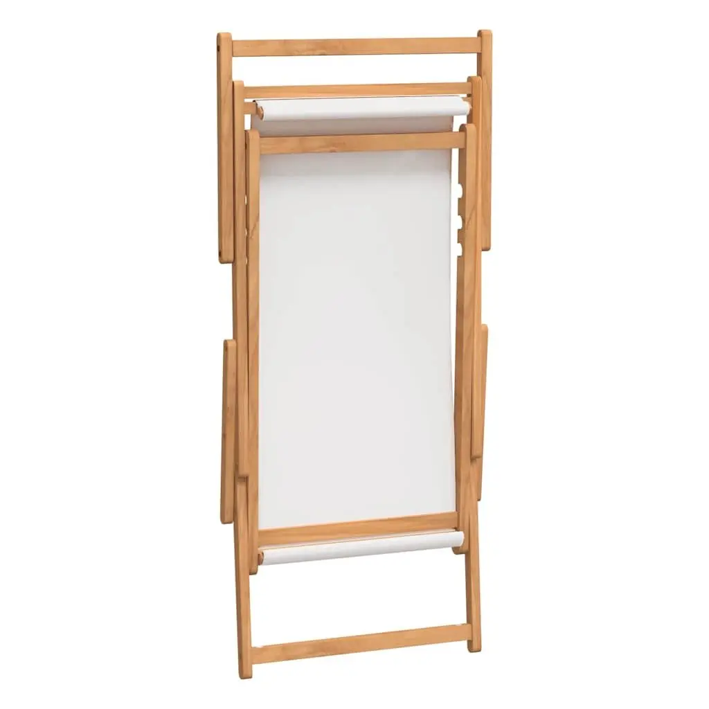 Folding Beach Chair in Solid Teak Wood
