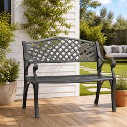 Practical and Elegant: 102cm Cast Aluminium Garden Bench