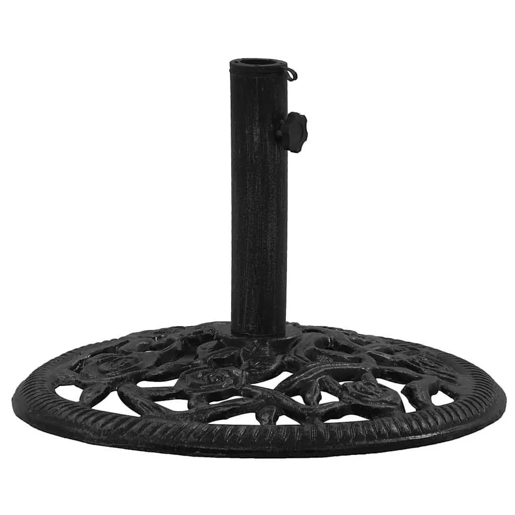 Umbrella Base Black Heavy Duty Cast Iron Outdoor Garden Patio Stand 48 x 48 x 33 cm