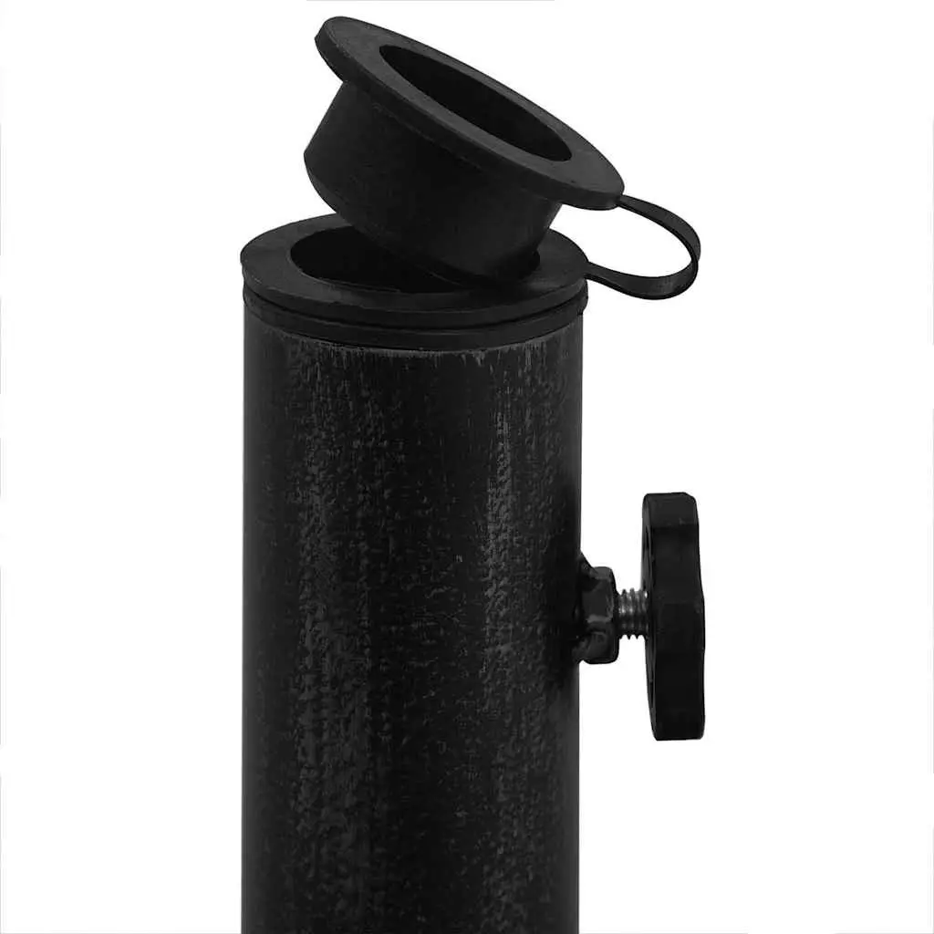 Umbrella Base Black Heavy Duty Cast Iron Outdoor Garden Patio Stand 48 x 48 x 33 cm