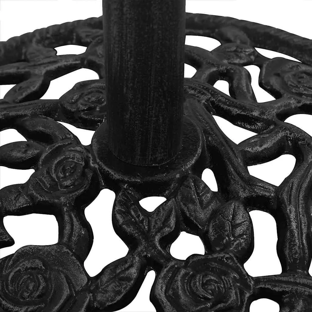 Umbrella Base Black Heavy Duty Cast Iron Outdoor Garden Patio Stand 48 x 48 x 33 cm