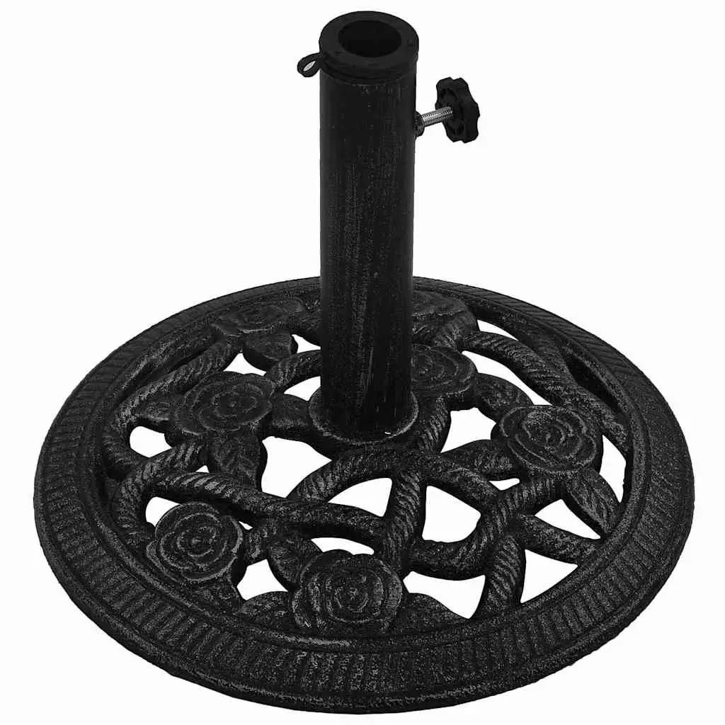 Umbrella Base Cast Iron Heavy Duty 40x40x32 cm Black