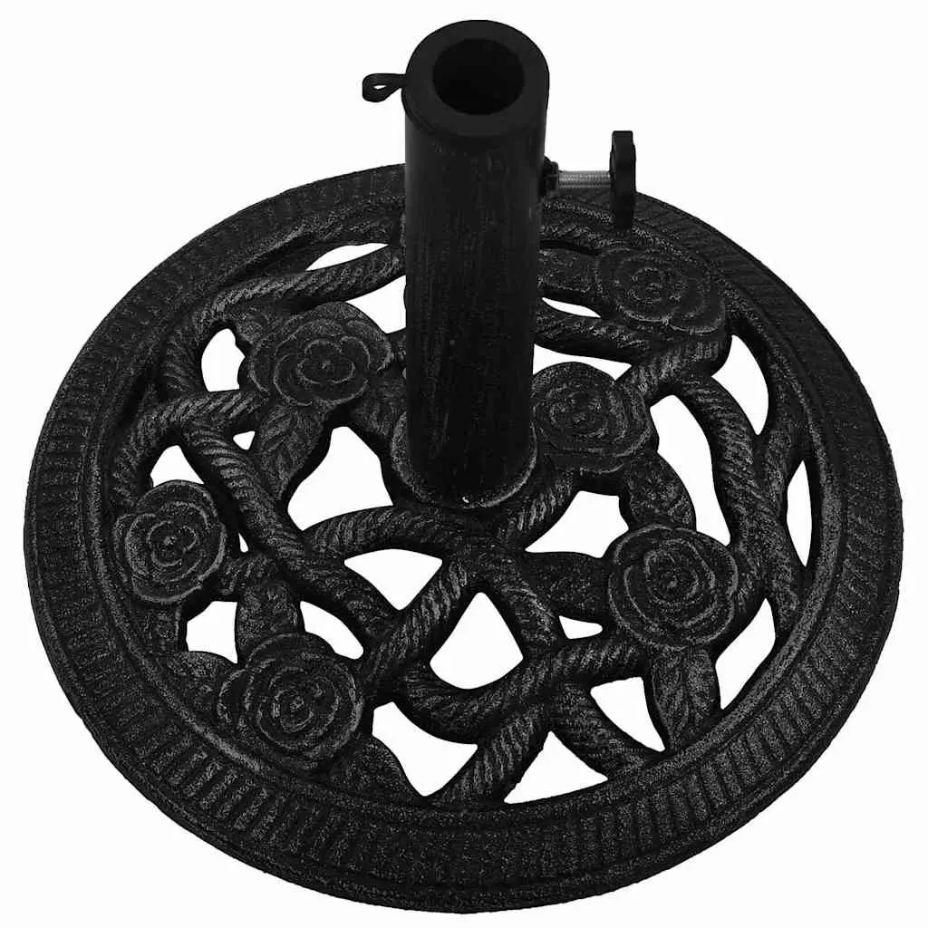 Umbrella Base Cast Iron Heavy Duty 40x40x32 cm Black