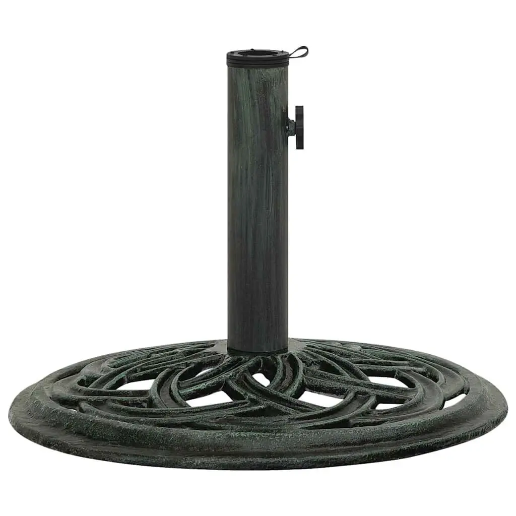 Umbrella Base Cast Iron Green Outdoor Garden Patio Stand Parasol Holder 44 x 44 x 31 cm
