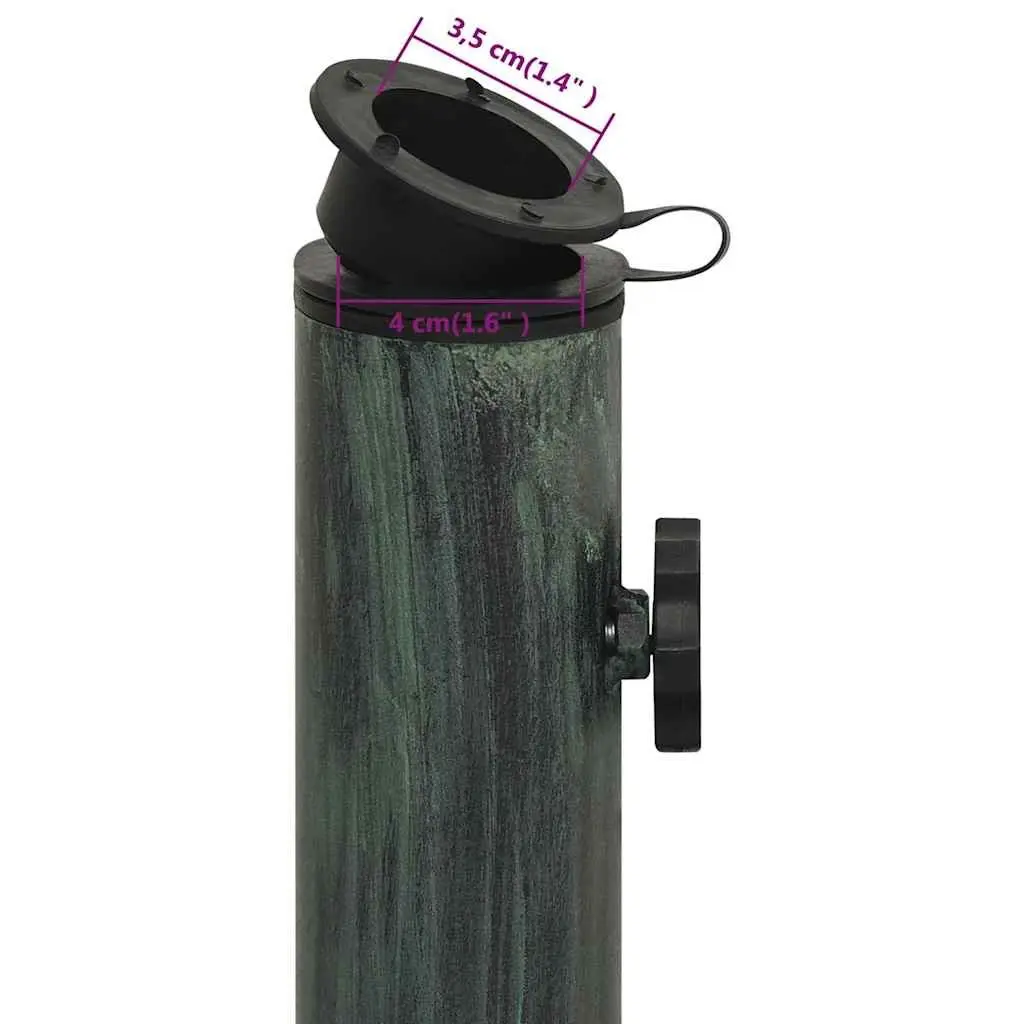 Umbrella Base Cast Iron Green Outdoor Garden Patio Stand Parasol Holder 44 x 44 x 31 cm