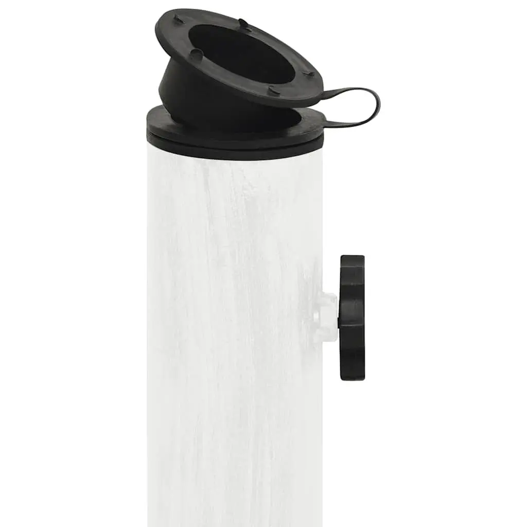 Umbrella Base Heavy Duty Cast Iron Outdoor Garden Patio Stand White 44x44x31cm