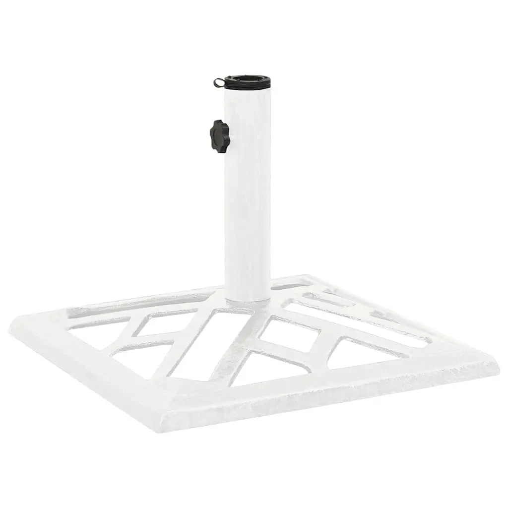 Umbrella Base Cast Iron Outdoor Garden Patio Stand 44x44x31cm White