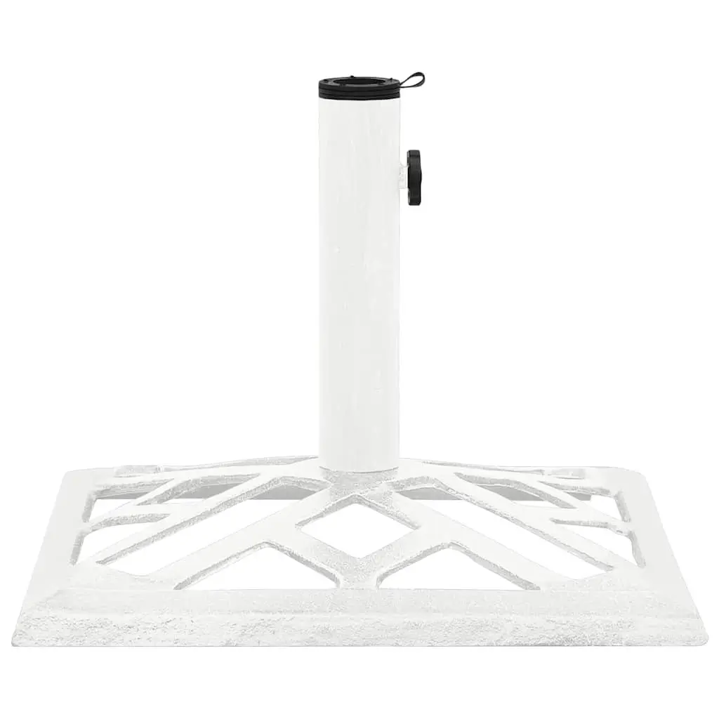 Umbrella Base Cast Iron Outdoor Garden Patio Stand 44x44x31cm White