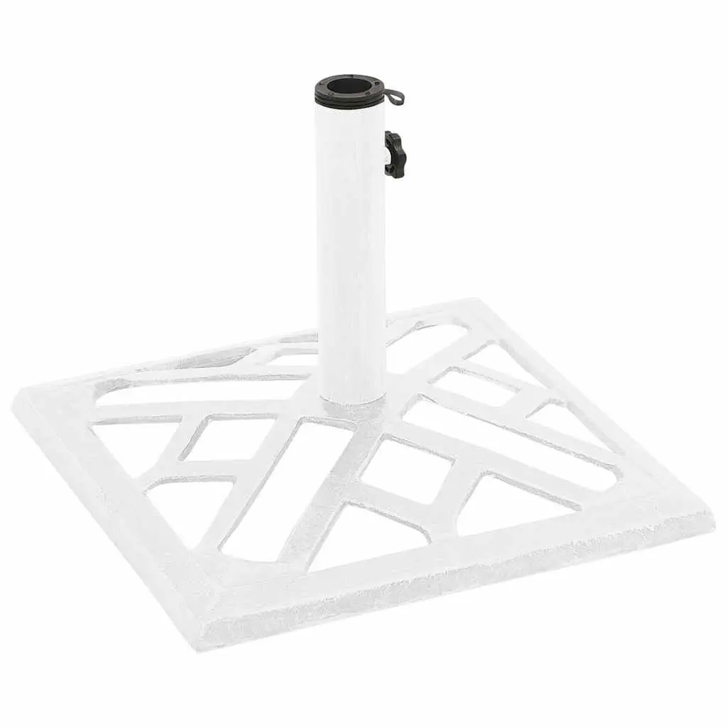 Umbrella Base Cast Iron Outdoor Garden Patio Stand 44x44x31cm White