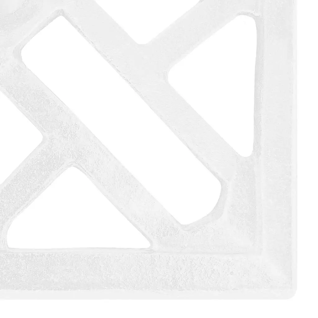 Umbrella Base Cast Iron Outdoor Garden Patio Stand 44x44x31cm White