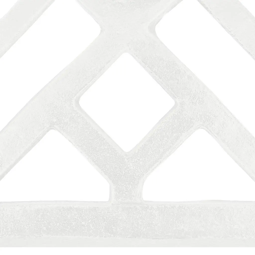 Umbrella Base Cast Iron Outdoor Garden Patio Stand 44x44x31cm White