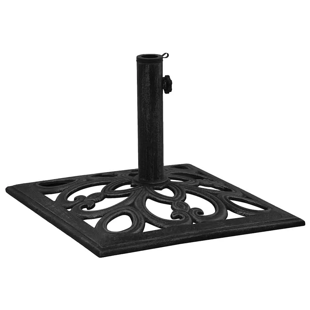 Umbrella Base Cast Iron Black Heavy Duty Outdoor Garden Patio Stand 47 x 47 x 33 cm