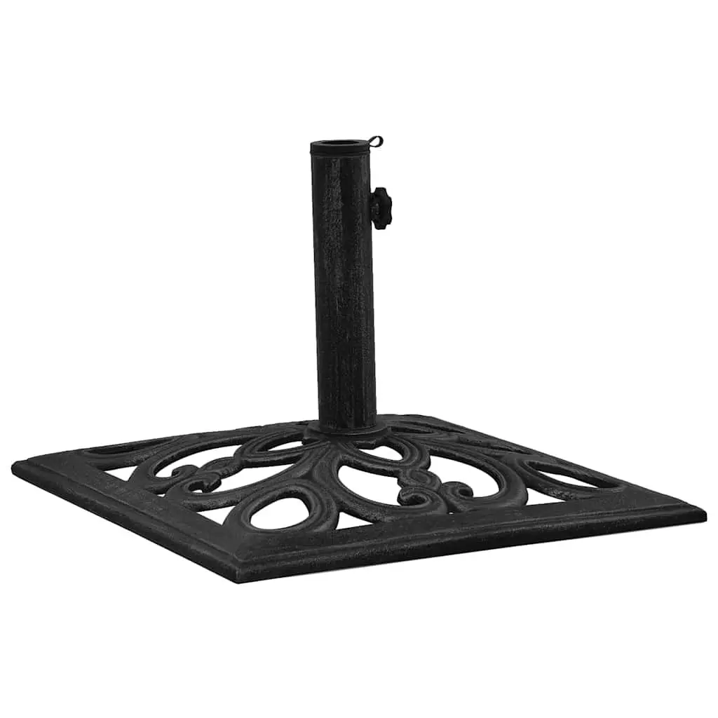 Umbrella Base Cast Iron Black Heavy Duty Outdoor Garden Patio Stand 47 x 47 x 33 cm