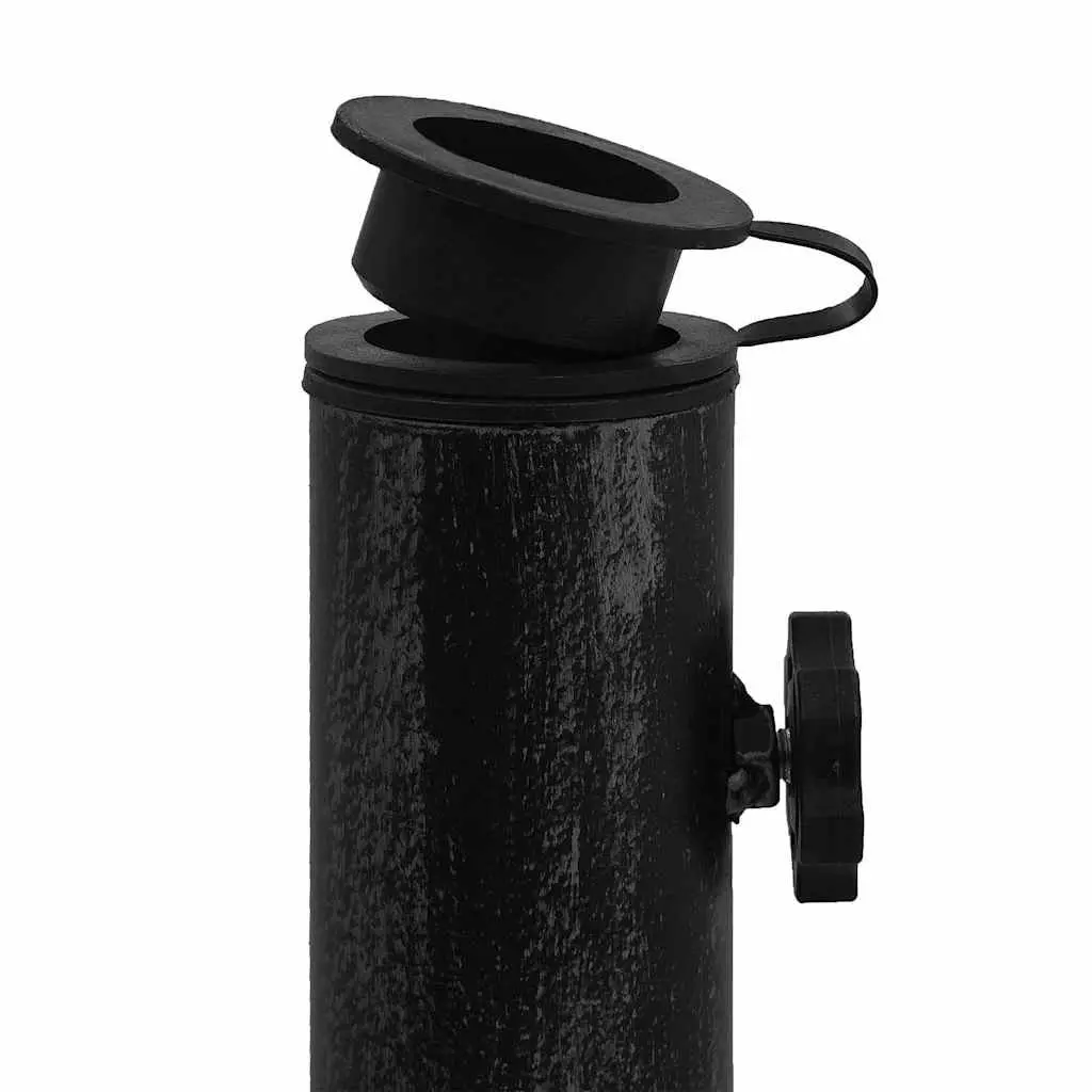 Umbrella Base Cast Iron Black Heavy Duty Outdoor Garden Patio Stand 47 x 47 x 33 cm