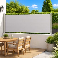 Comfortable 117x600cm Grey Retractable Awning
