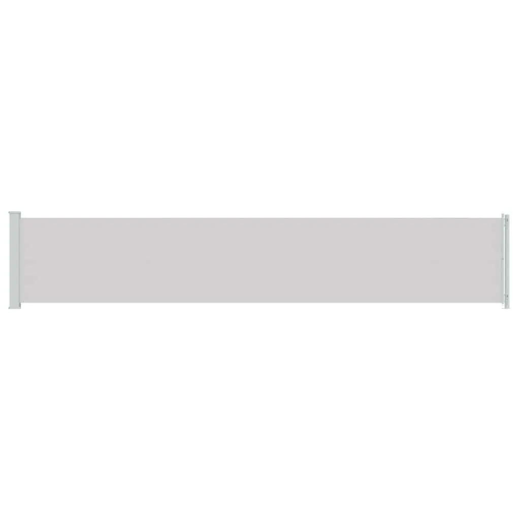 Retractable Side Awning Privacy Screen 117x600cm Grey