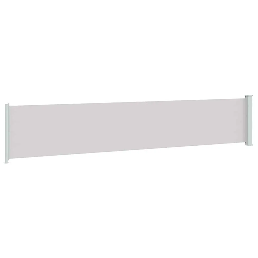 Retractable Side Awning Privacy Screen 117x600cm Grey
