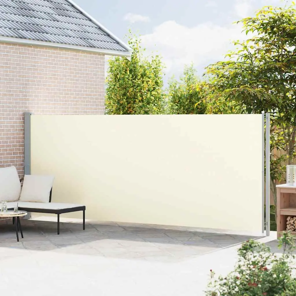 Outdoor Garden Shade Screen Retractable 180cm x 600cm Cream Patio Awning