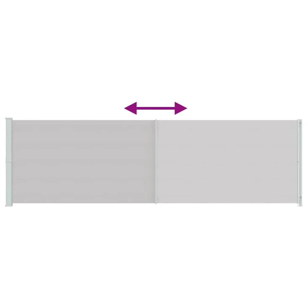 Side Awning Privacy Shade 180x600cm Grey Outdoor Patio Screen