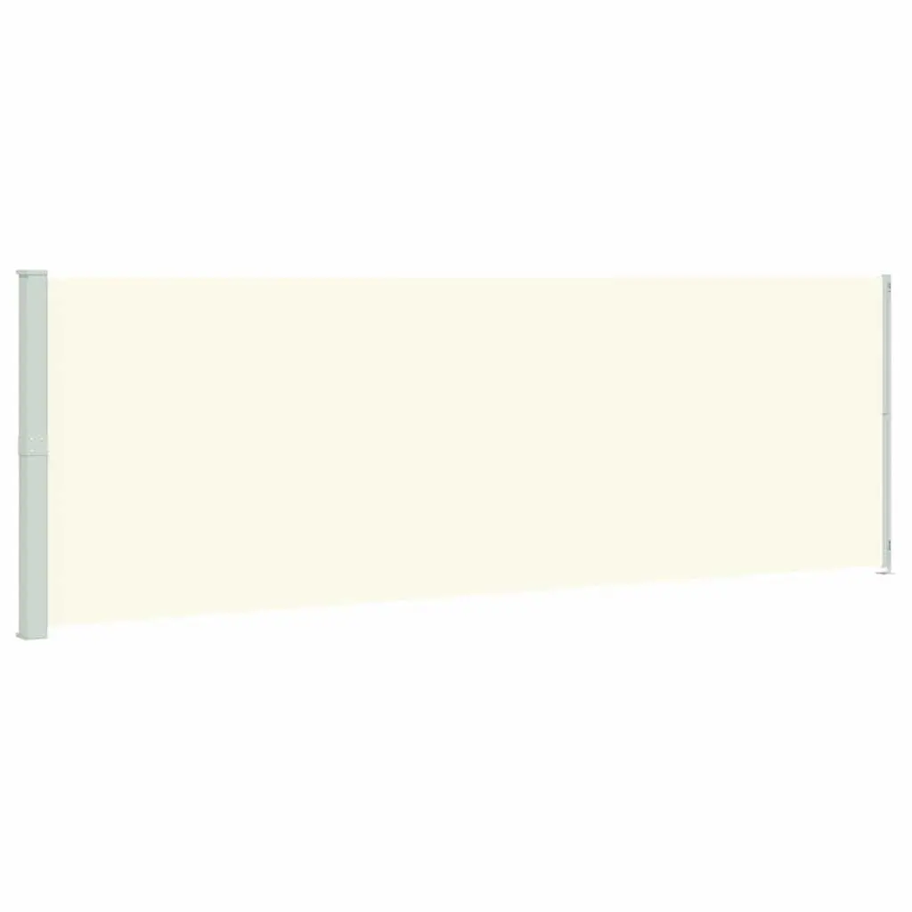Retractable Side Awning Privacy Screen 200x600 cm Cream Outdoor Shade