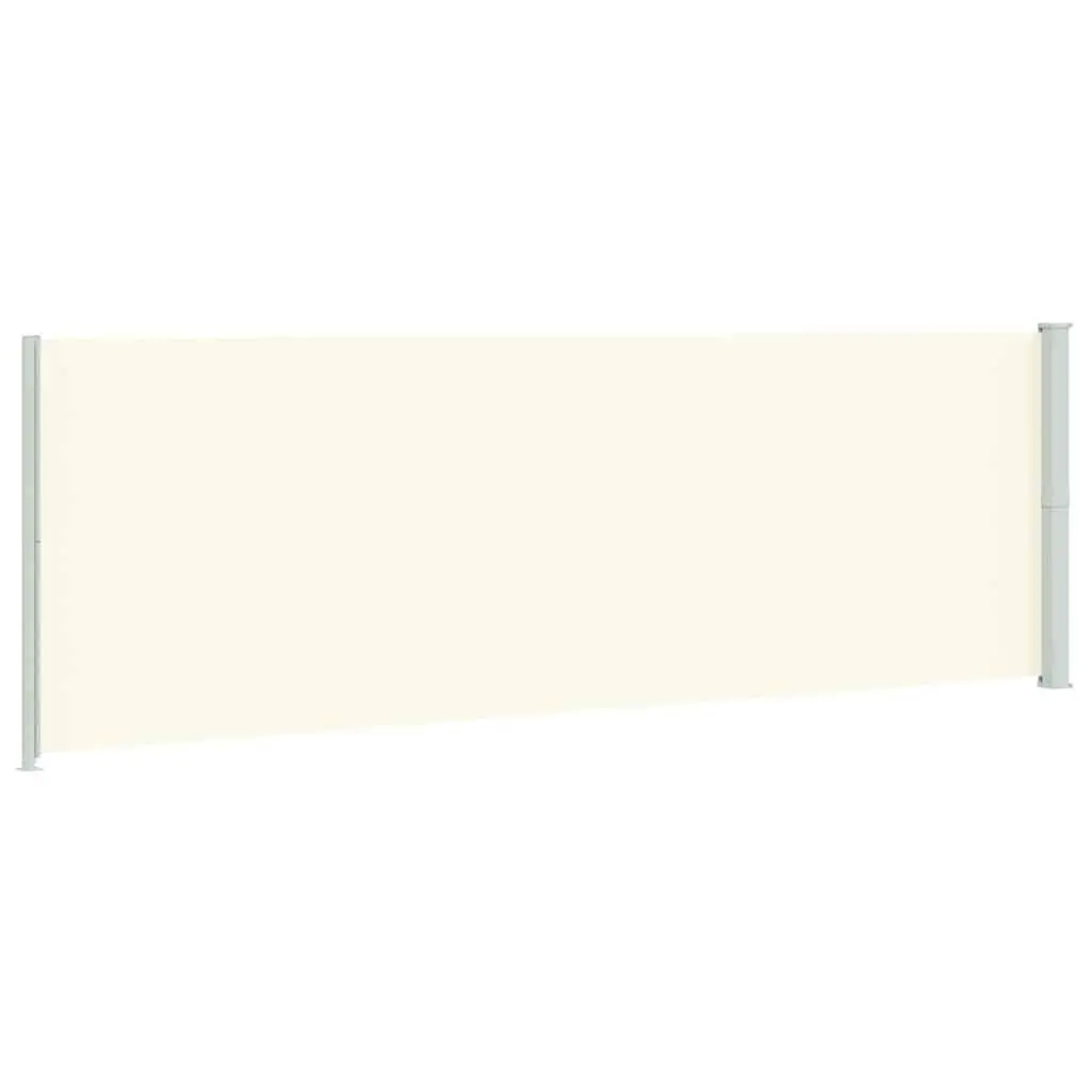 Retractable Side Awning Privacy Screen 200x600 cm Cream Outdoor Shade