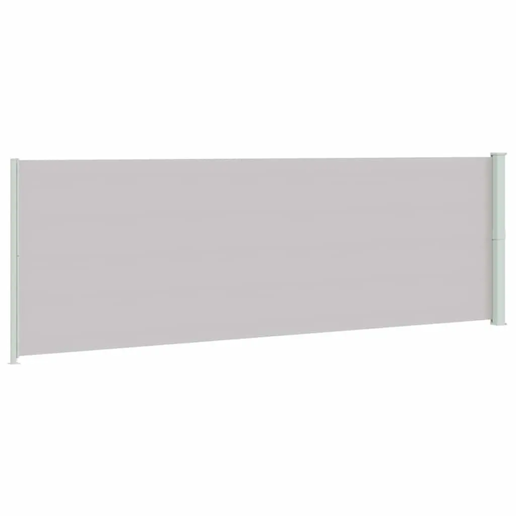 Retractable Side Awning Outdoor Sunshade Screen 200x600 cm Grey