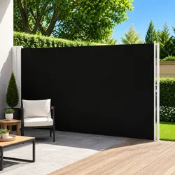 Reliable Retractable Side Awning 220x600cm Black