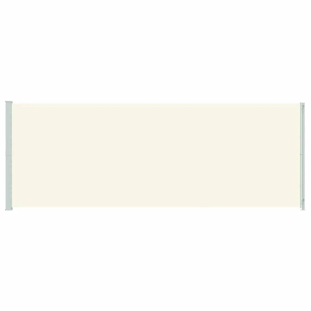 Side Awning Outdoor Privacy Screen Cream 220 cm x 600 cm Retractable Garden Shade