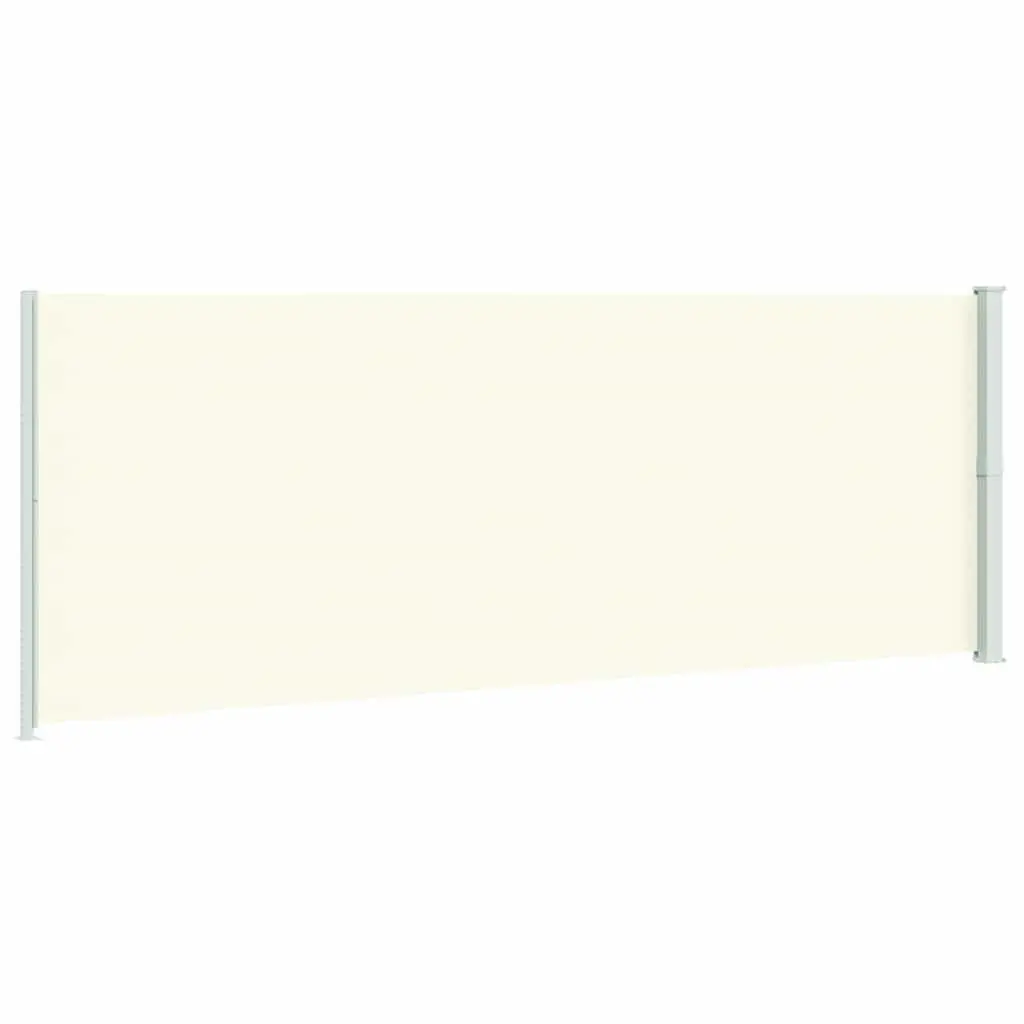 Side Awning Outdoor Privacy Screen Cream 220 cm x 600 cm Retractable Garden Shade
