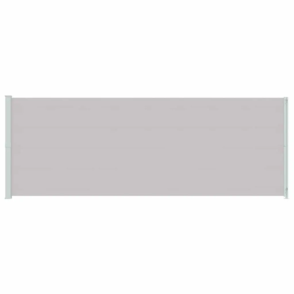 Retractable Side Awning Privacy Screen 220cm x 600cm Outdoor Grey Shade for Patios Balconies and Terraces