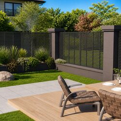 Reliable Grey Louver Fence Panel 180x180cm with Zero Maintenance