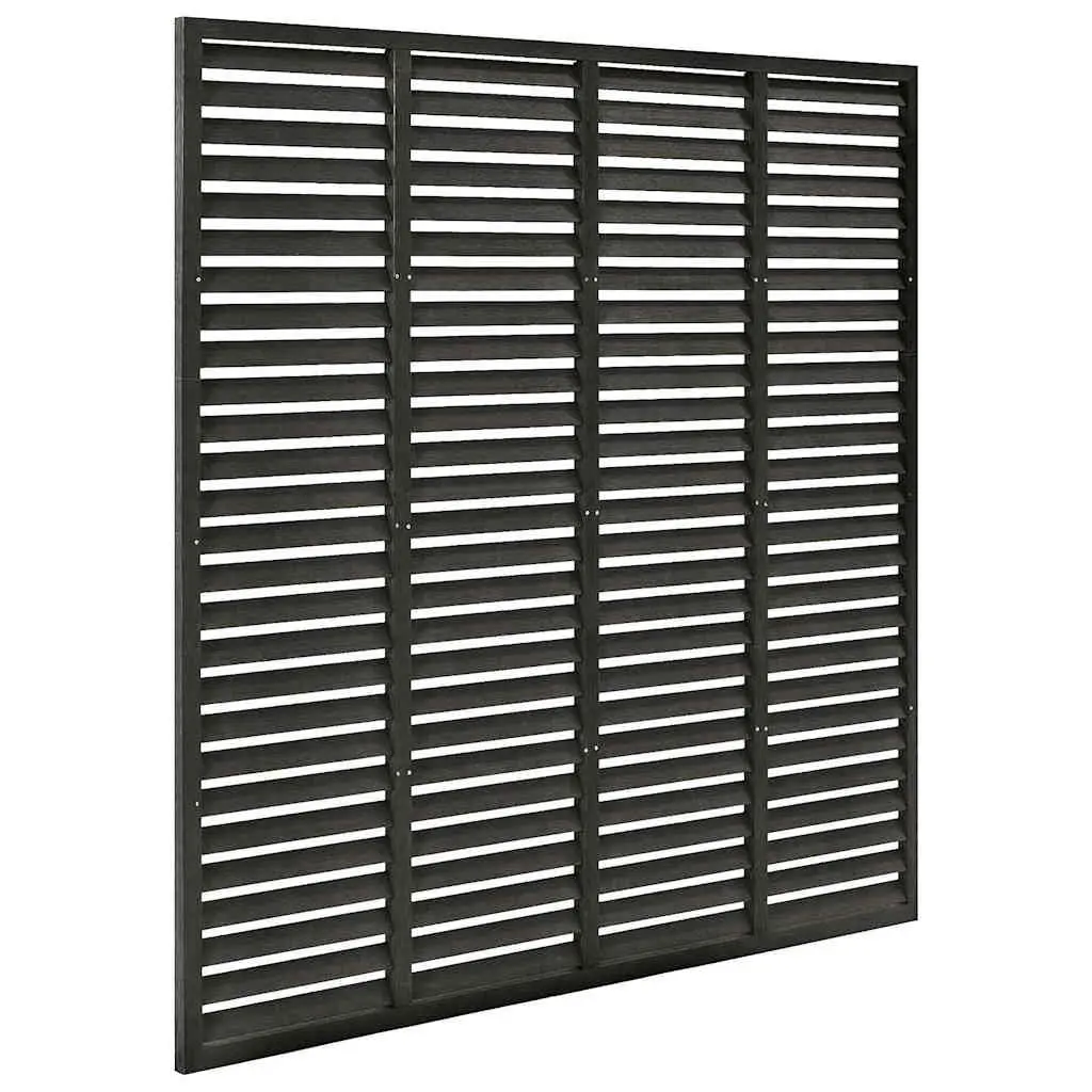 Louver Fence Panel Outdoor Garden Screen 180x180cm Grey