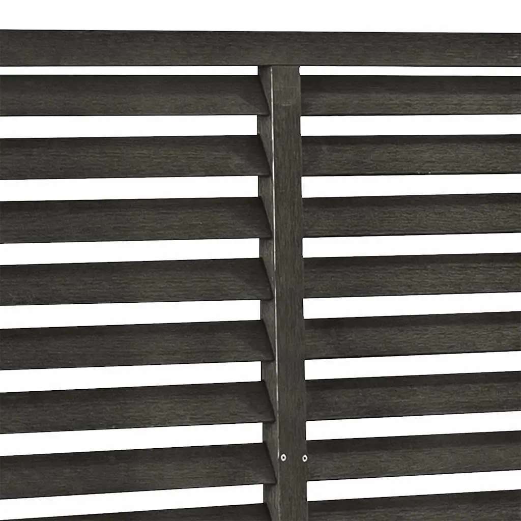 Louver Fence Panel Outdoor Garden Screen 180x180cm Grey