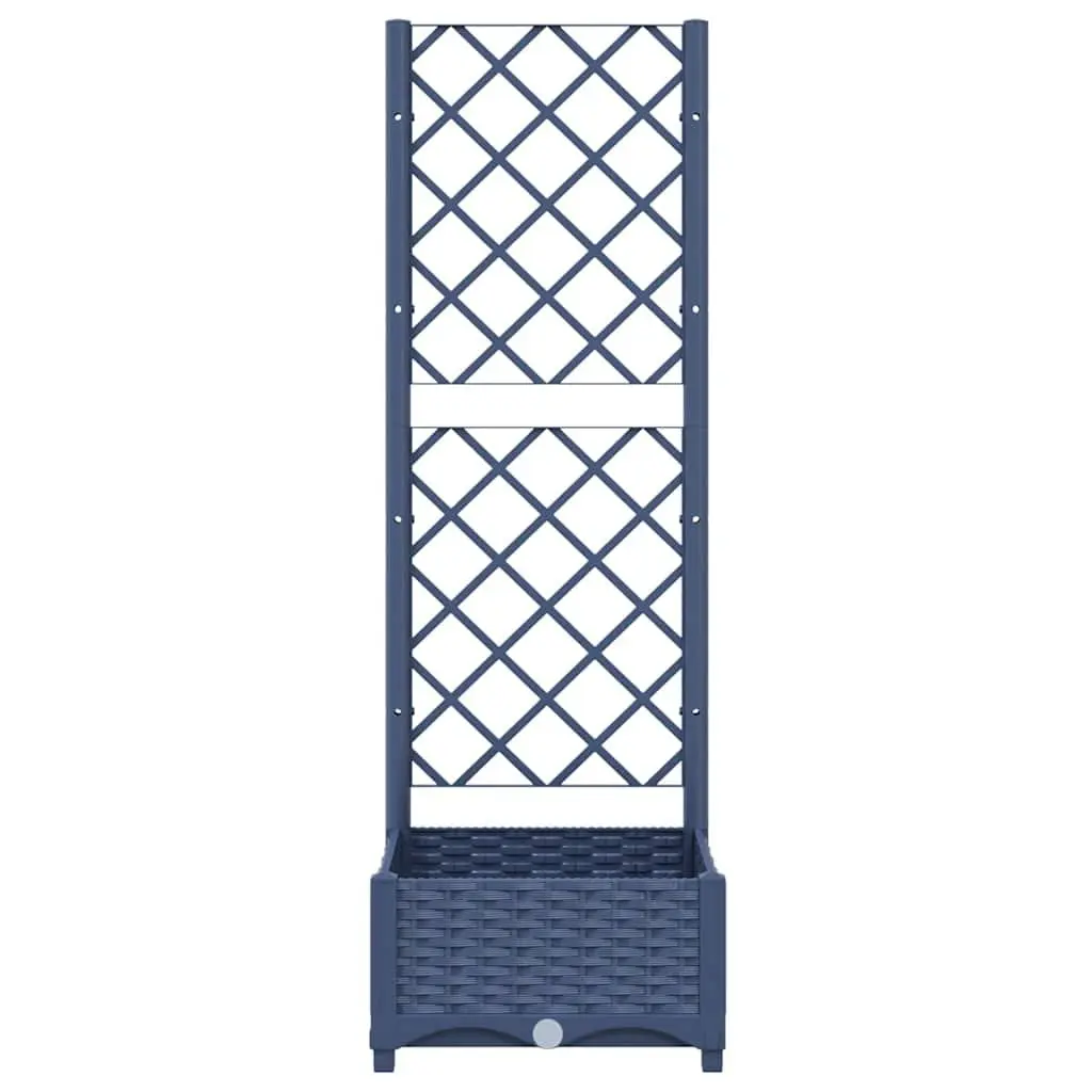 Garden Planter Trellis Support Climbing Plants 40 x 40 x 121.5 cm Grey
