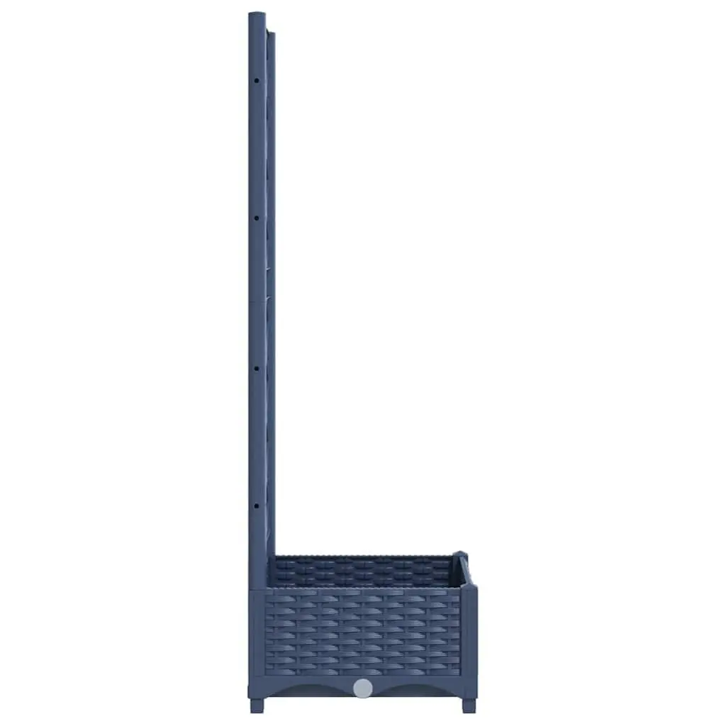 Garden Planter Trellis Support Climbing Plants 40 x 40 x 121.5 cm Grey