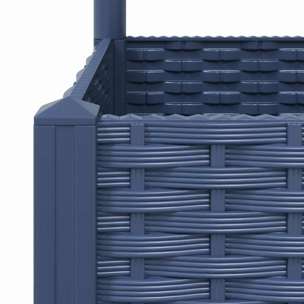 Garden Planter Trellis Support Climbing Plants 40 x 40 x 121.5 cm Grey
