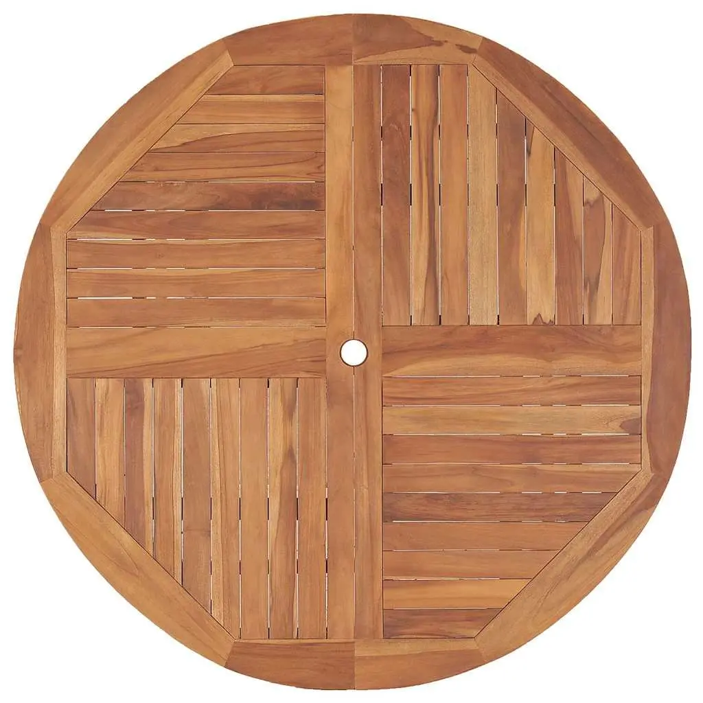 Solid Teak Round Dining Table Ø110cm for Outdoor Use