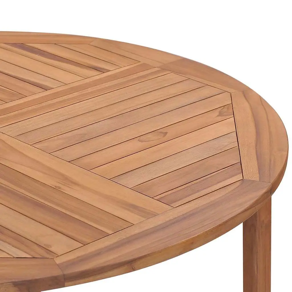 Solid Teak Round Dining Table Ø110cm for Outdoor Use