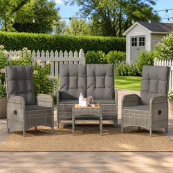 Value-Focused Garden Dining Set 4 Pieces Outdoor Grey