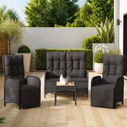 Versatile 4 Piece Outdoor Dining Set with Cushions