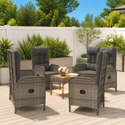 Reliable 5-Piece Garden Dining Set with Comfort and Style