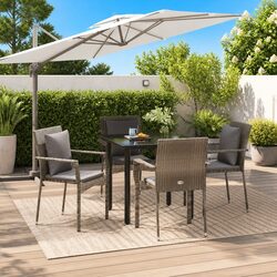 Comfortable Grey Garden Dining Set for Your Patio
