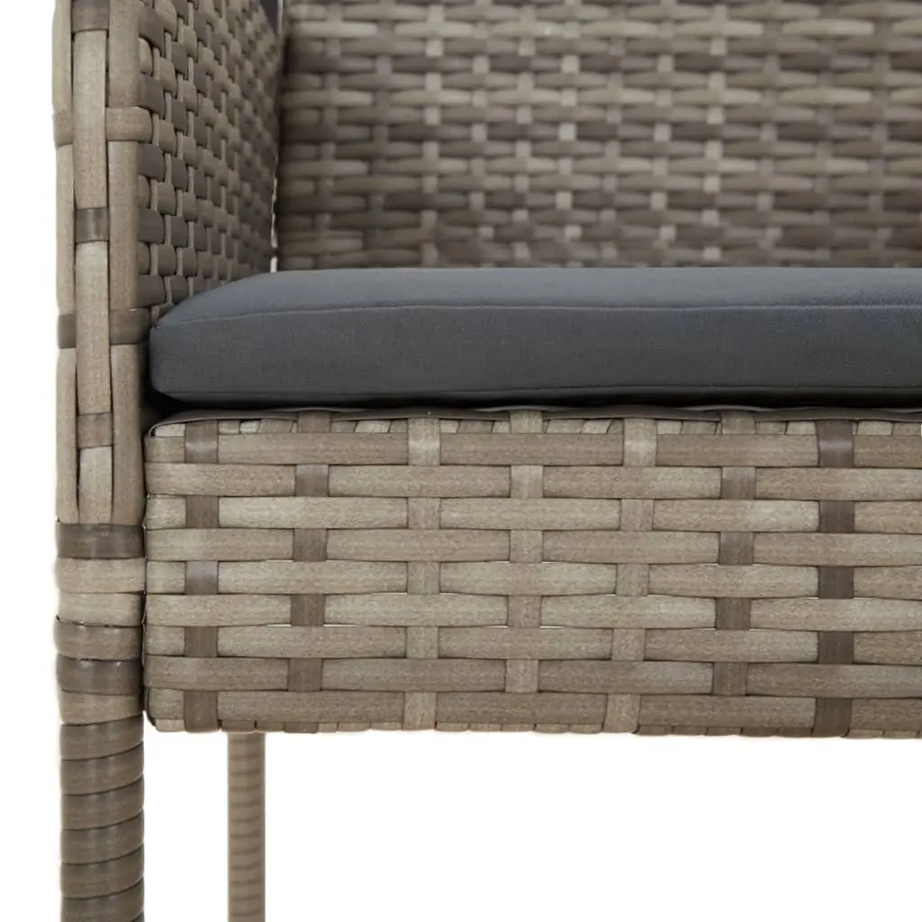 Garden Dining Set 3 Piece Outdoor Furniture Patio Table Chairs with Cushions