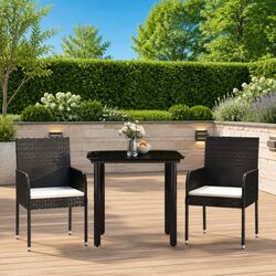Reliable 3 Piece Garden Dining Set with Comfort and Style