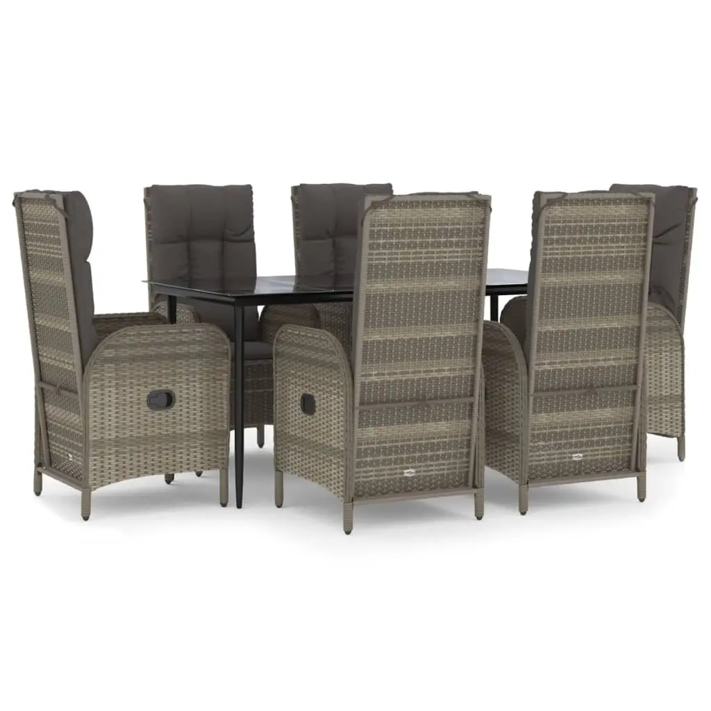 7 Piece Garden Dining Set with Cushions Included