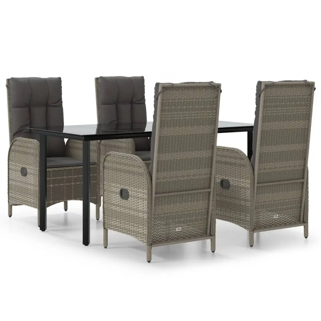 Grey 5-Piece Outdoor Dining Set