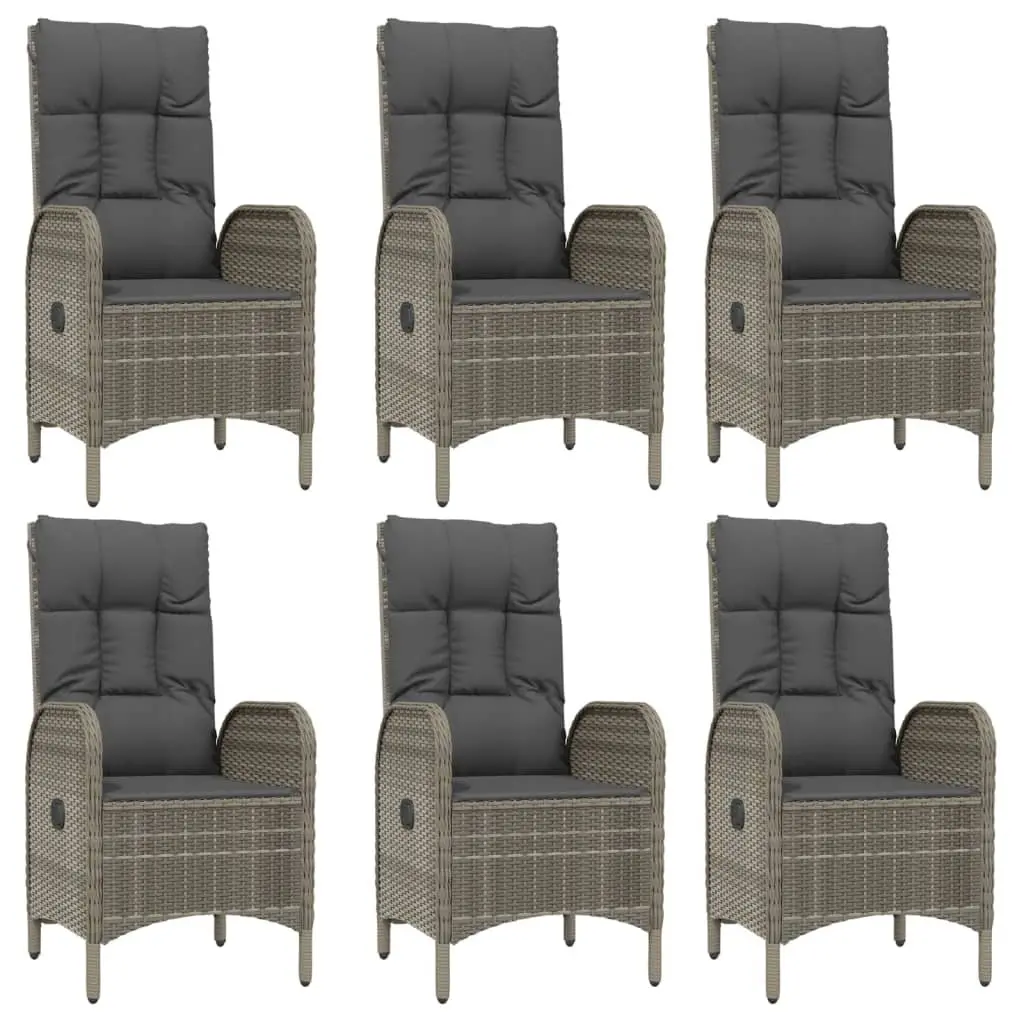 Grey Poly Rattan Garden Dining Set