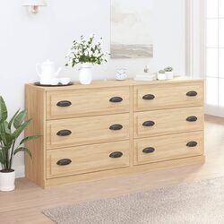 Warm Brown Engineered Wood Sideboards for Comfort