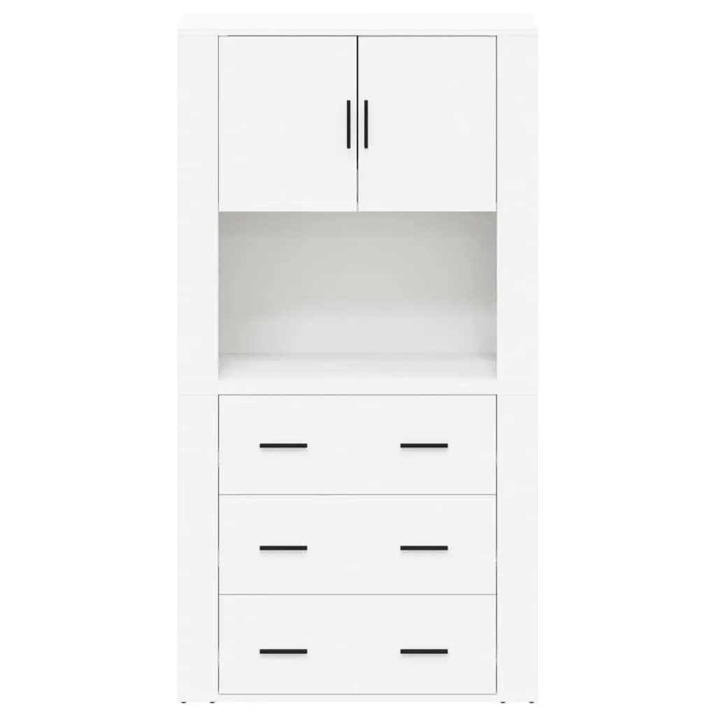 White Highboard with Ample Storage Capacity